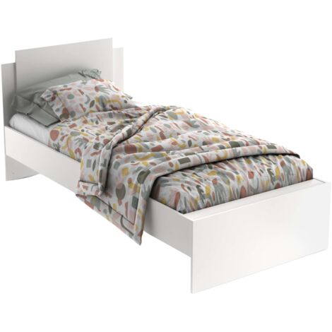 Cama Juvenil Life en color blanco mate Estilo nórdico 90x190-200