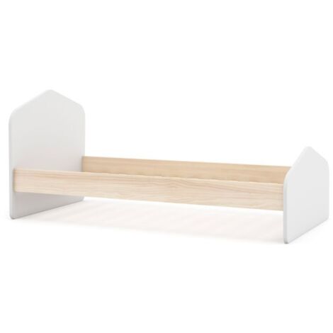 Cama juvenil Misty Cloud Blanco - Oak Soft (ancho) x 90cm (alto)