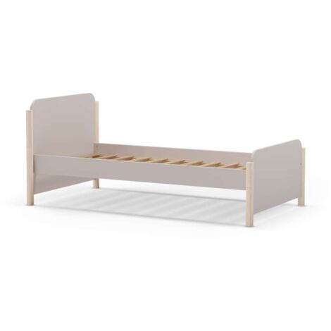 Cama juvenil modelo Emma acabado crema/cera blanca, 70cm(alto) 107cm(ancho) 199cm(fondo)