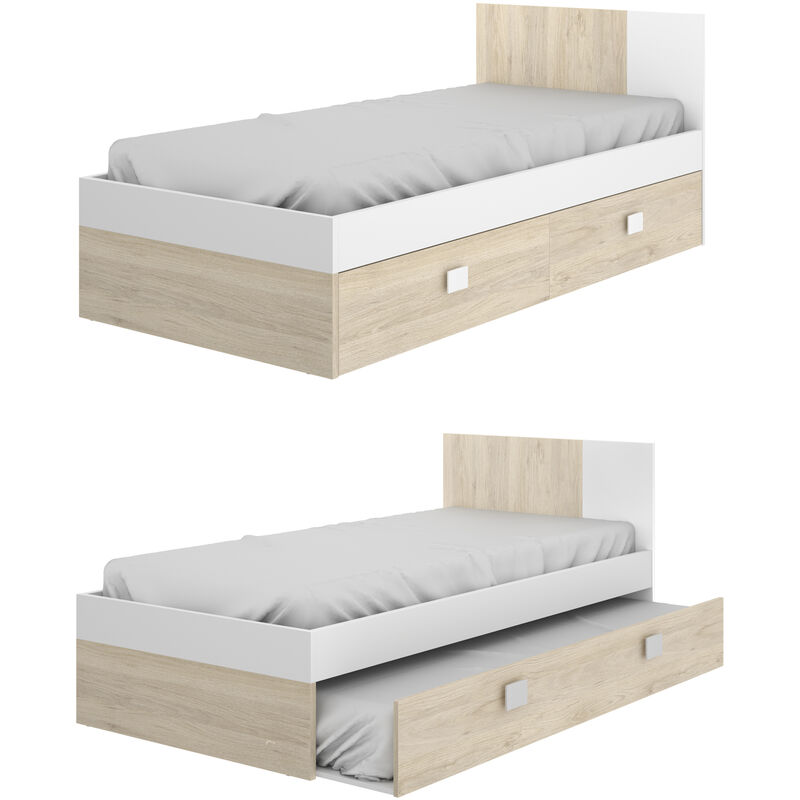 

Cama juvenil Nido 79 cm (alto) x 97 cm (ancho) x 196 cm (prof.) SOMIER INCLUIDO