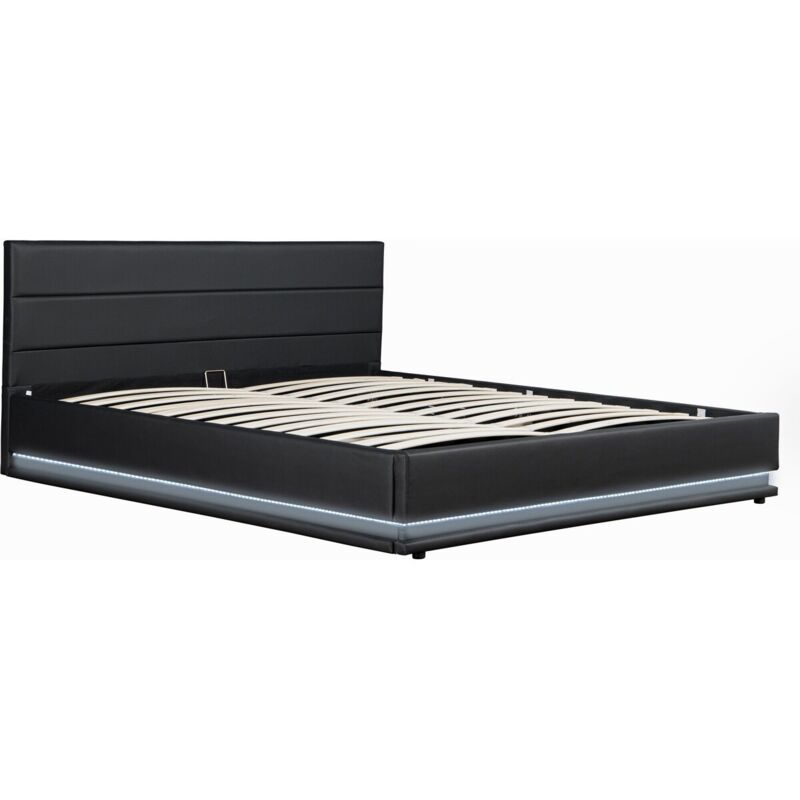 

Cama con LED Anastasia- 140 x 190 cm - Negro