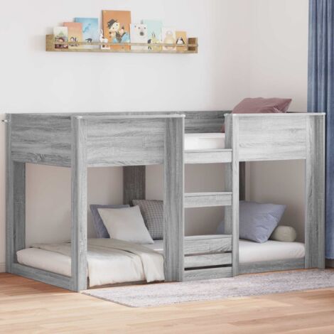 Cama Litera para Niños Gris  90 x 200 cm