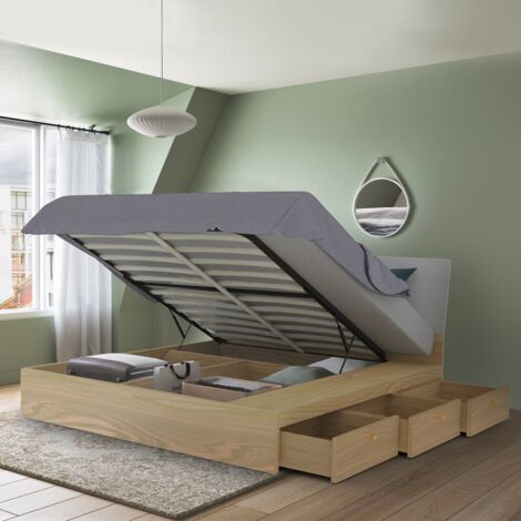Cama matrimonio 160 x 190 cm canapé diseño moderno Steyr