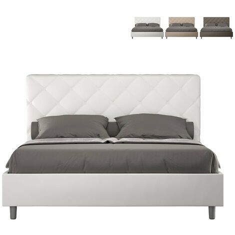 Cama matrimonio 160x200 contenedor diseño moderno Priya M1
