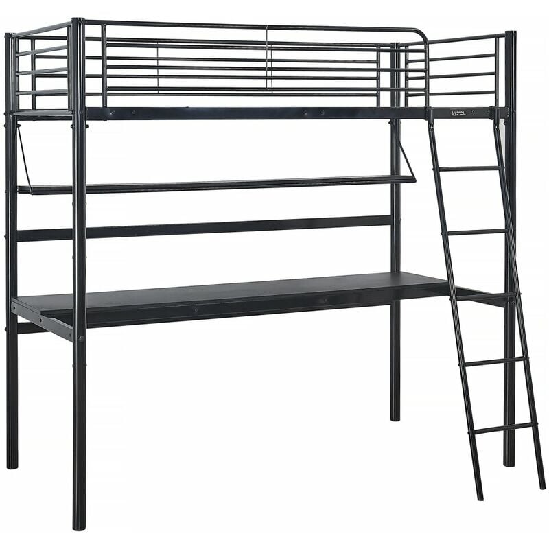

Cama mezzanine Alona - 90 x 190 cm - Negro