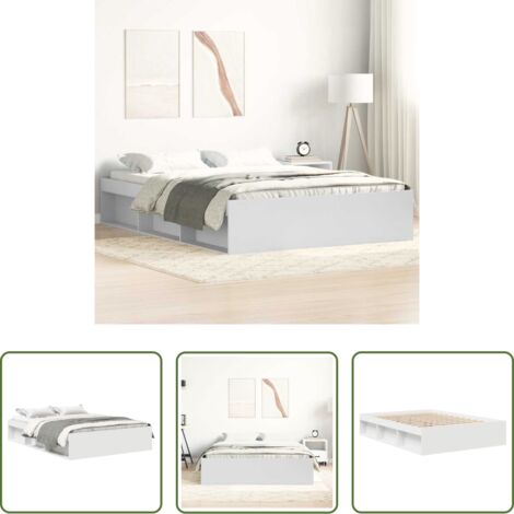 Cama moderna -  Estructura de cama blanca 120x200 cm