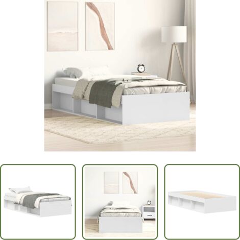 Cama moderna -  Estructura de cama blanca 90x190 cm