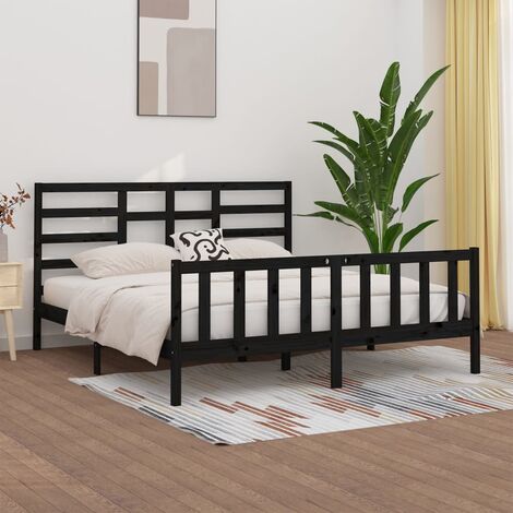 Cama para adulto，Cama box spring con colchón，Cama de matrimonio tela negro  120x200 cm XZZ2887317