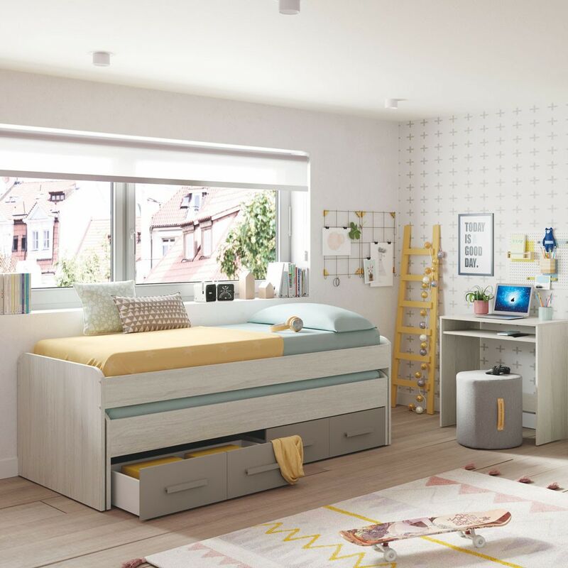 

Cama doble juvenil ARES PLUS con somieres incluidos