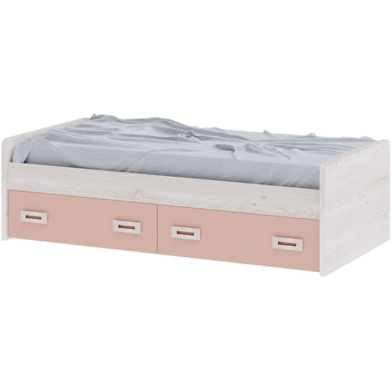 

Cama nido juvenil 2 cajones Start, 199x60x98 cm | Artic | Rosa-nube