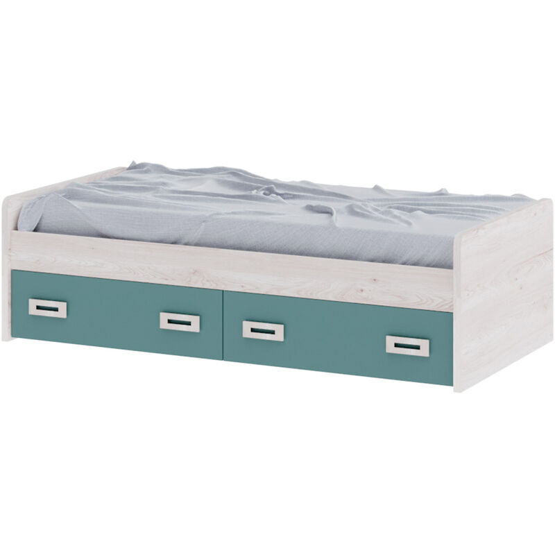 

Cama nido juvenil 2 cajones Start, 199x60x98 cm | Artic | Aqua-blue