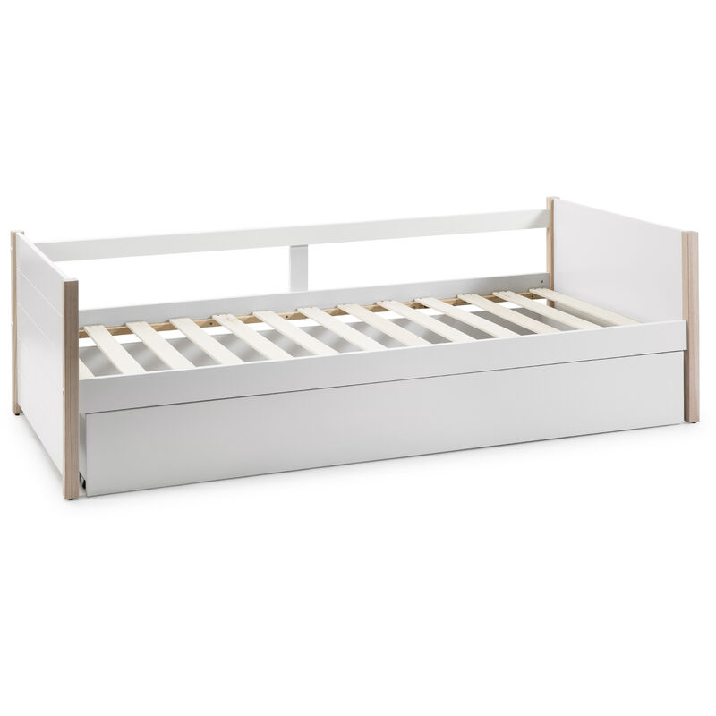 

Cama Nido Juvenil ROXIE 90X190. Color Blanco. Dimensiones: 200cm (Largo). 98.5cm (Ancho) y 62cm (Alto)