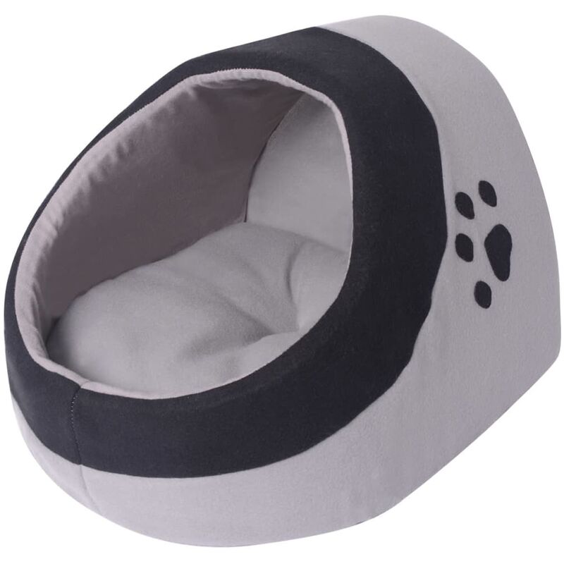 

Cama nido para gatos con cojín Gris y Negro M - Gris