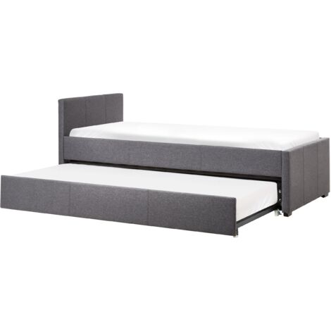 Cama nido tapizada en tela gris oscuro 90 x 200 cm cama para invitados Marmande