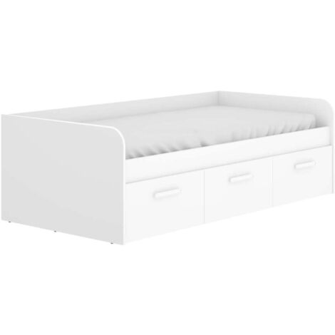 Cama Nido Tir 3 cajones Blanco, 60cm(alto) 194.3cm(ancho) 97cm(largo)