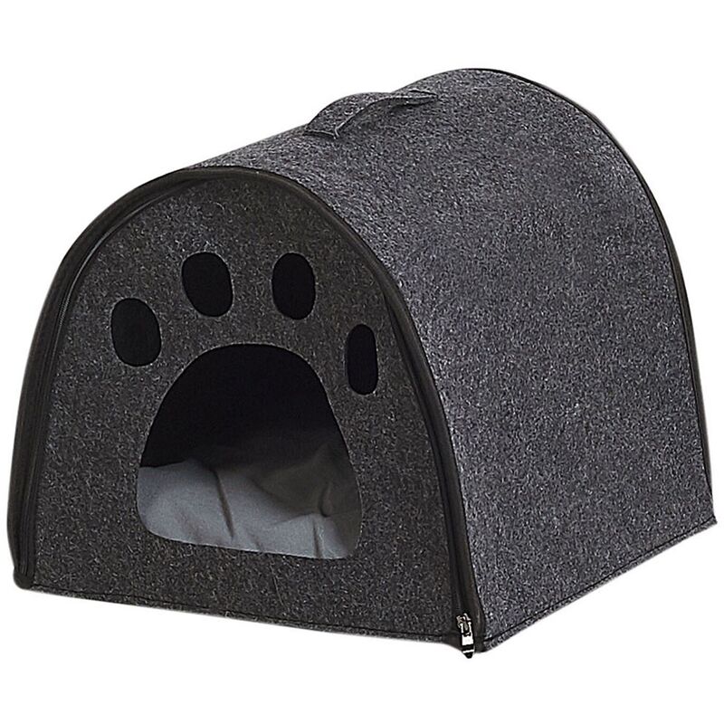 

Beliani - Cama para animales gris oscuro 40x40 cm BUDUG