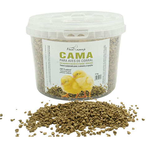 FINCA CASAREJO Cama para gallinas - Copos texturizados con Tratamiento Antimicrobiano - Previene la pododermatitis Plantar de Las Aves - Producto Natural Absorbente para gallineros