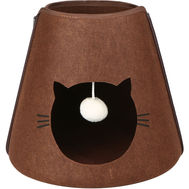 

Cama para gatos Cama tipo cueva para gatos Material de fieltro con cojin extraible para gatos y gatitos Peso inferior a 7,5 kg