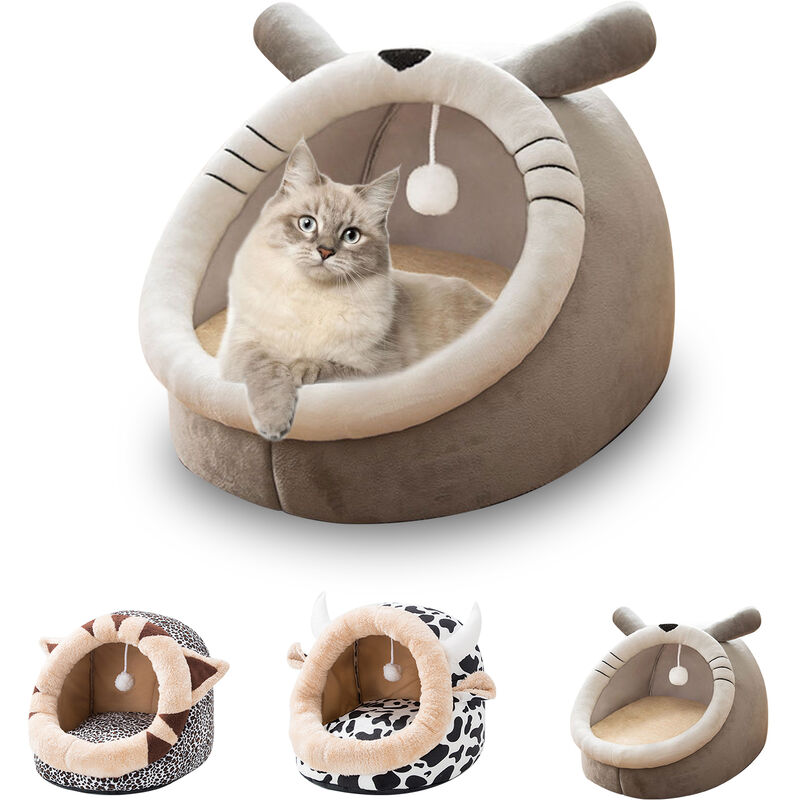 

Cama para gatos Cama tipo cueva suave para gatos con fondo antideslizante y alfombrilla extraible,tipo 2-M