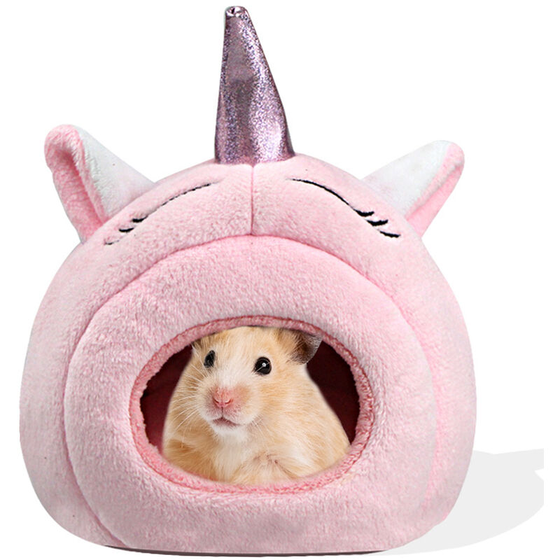 

Cama para mascotas pequenas mini cueva Camas hamster cama caliente mini Casa en holandes cerdo hamster erizo rata, Rosa