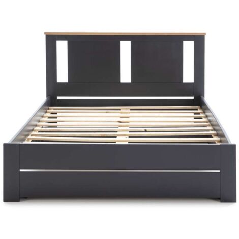 Cama para matrimonio modelo Elara con somier acabado blanco. Para colchón de 140x190 cm