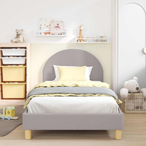 Cama para niños con cabecero Gris Claro 80 x 200 cm