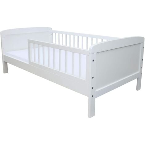 VIKING CHOICE Cama para niños pequeños - blanca - 160x80 cm - incluye somier de láminas