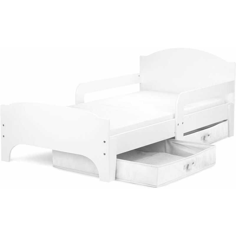

Cama para niños SMART 140/70, con colchón cómodo y cajones, color blanco