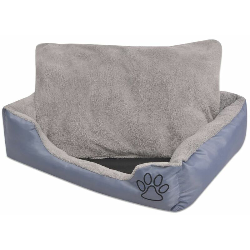 

Cama para perro con cojín acolchado talla M gris