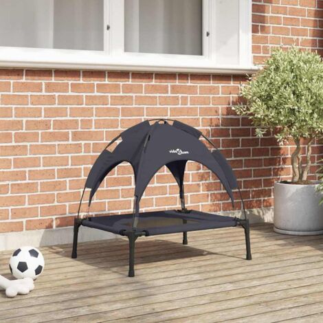 Cama para perro Negro s Acero vidaXL