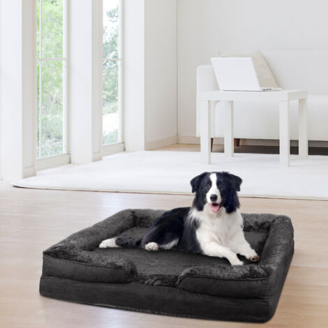 Cama para Perro Suave, Sofá Perro Ortopedica, Cama Perro y Gato, Negro 106x80x20cm