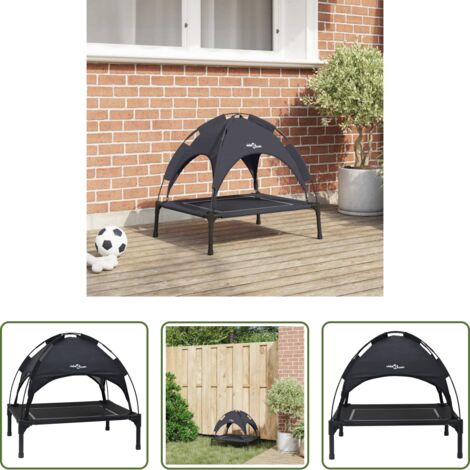 Cama para perros -  Cama para perro Manual Negro 63 x 49,5 x 60 cm Acero