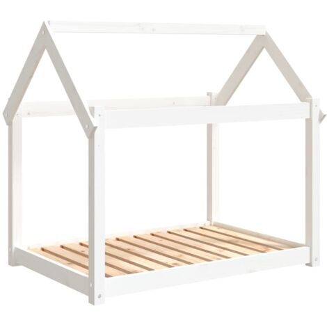 Cama para perros cesta cómodo sofá 101 x 70 x 90 cm madera maciza de pino blanco 020042615