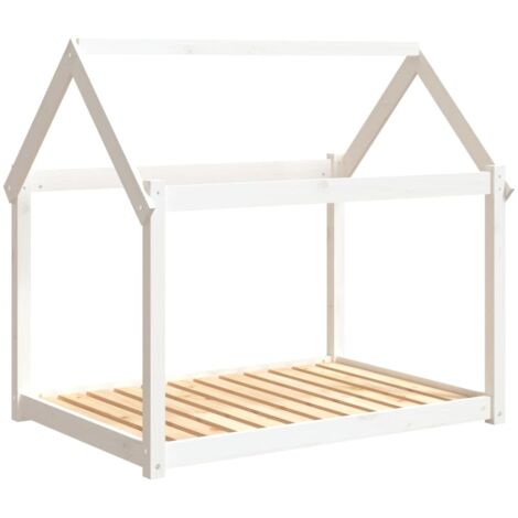 Cama para perros cesta cómodo sofá 111 x 80 x 100 cm madera maciza de pino blanco 020042655