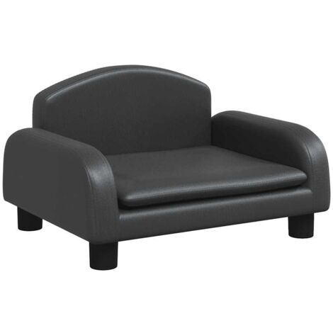 Cama para perros cesta cómodo sofá 50 x 40 x 30 cm negro símil piel 020042675