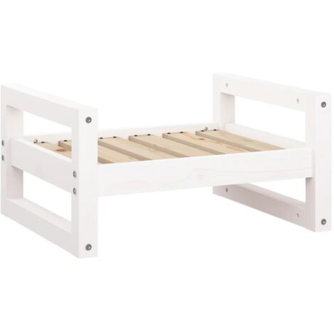 Cama para perros cesta cómodo sofá 55,5 x 45,5 x 28 cm madera maciza de pino blanco 020042695