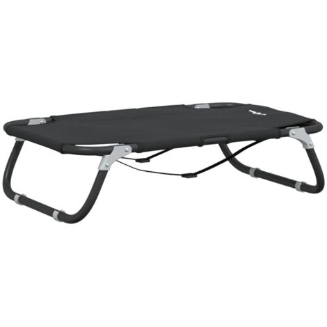 Cama para perros cesta cómodo sofá plegable tela oxford y acero antracita 020043195