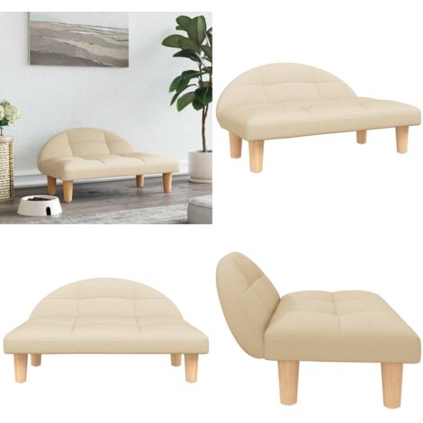 Cama para perros de tela crema 70x52x30 cm - Sofá para perros - Cama para mascotas