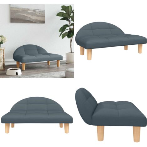 Cama para perros de tela gris oscuro 70x52x30 cm - Cama para perros - Cama para mascotas