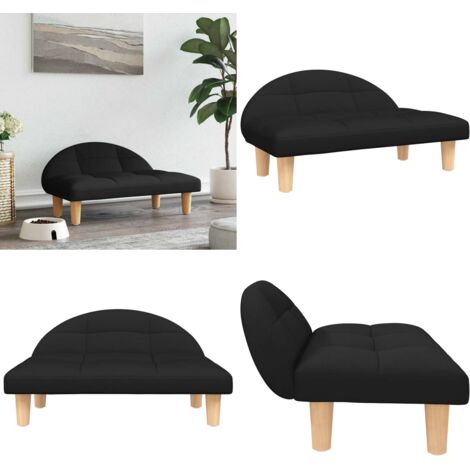 Cama para perros de tela negra 70x52x30 cm - Cama para perros - Cama para mascotas