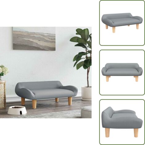 Cama para perros de tela - vidaXL Cama para perros de tela gris claro 70x40x24 cm - Cama para perros de espuma