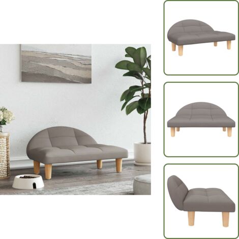 Cama para perros de tela - vidaXL Cama para perros de tela gris taupe 70x52x30 cm - Cama para perros gris