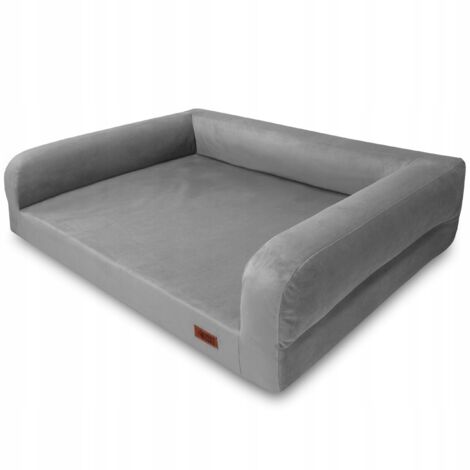 Sofá Cama Para Mascotas, Cama Para Perro Con Marco De Metal Negro Y Cojín Grueso Blanco Desmontable Para Perros Medianos De Verano (negro