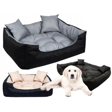 Cama para perros ECCO de 100x75 cm, impermeable, color gris.