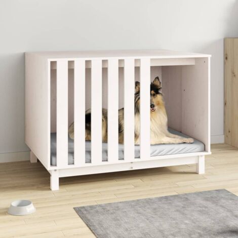 Cama para perros madera maciza de pino  100x70x72 cm
