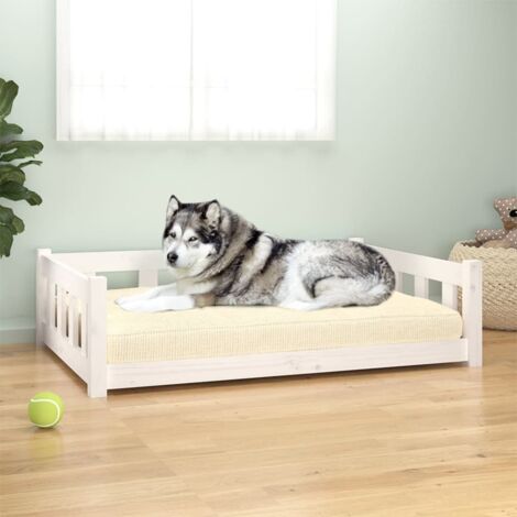 Cama para perros madera maciza de pino  105,5x75,5x28 cm