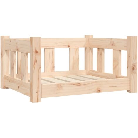 vidaXL Cama para Perros Madera Maciza 55,5x45,5x28 cm Mascotas Multicolor