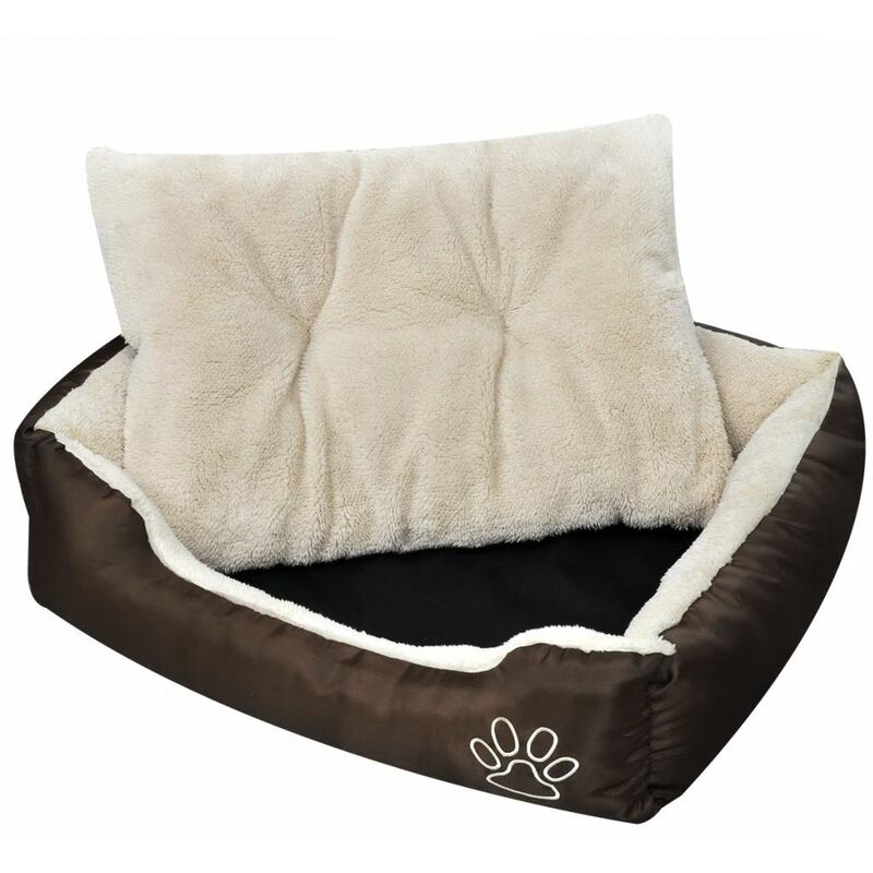 

Cama para perros marrón y beige XXL