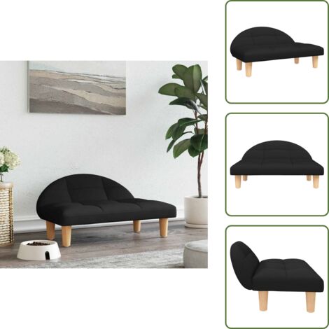Cama para perros negra - vidaXL Cama para perros de tela negra 70x52x30 cm - Cama para perros de tela
