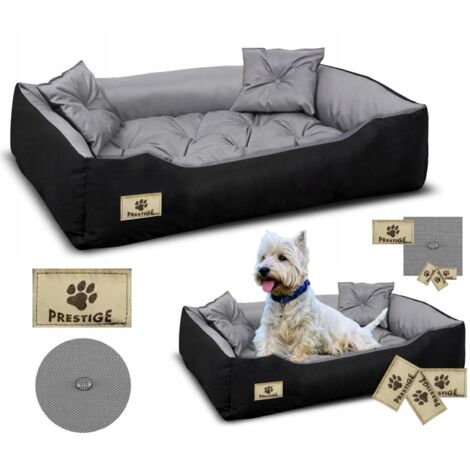 Cama para perros PRESTIGE 100x75 cm, impermeable, gris